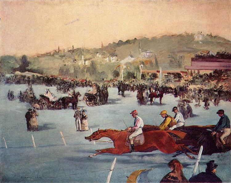 Edouard Manet Rennen im Bois de Boulogne